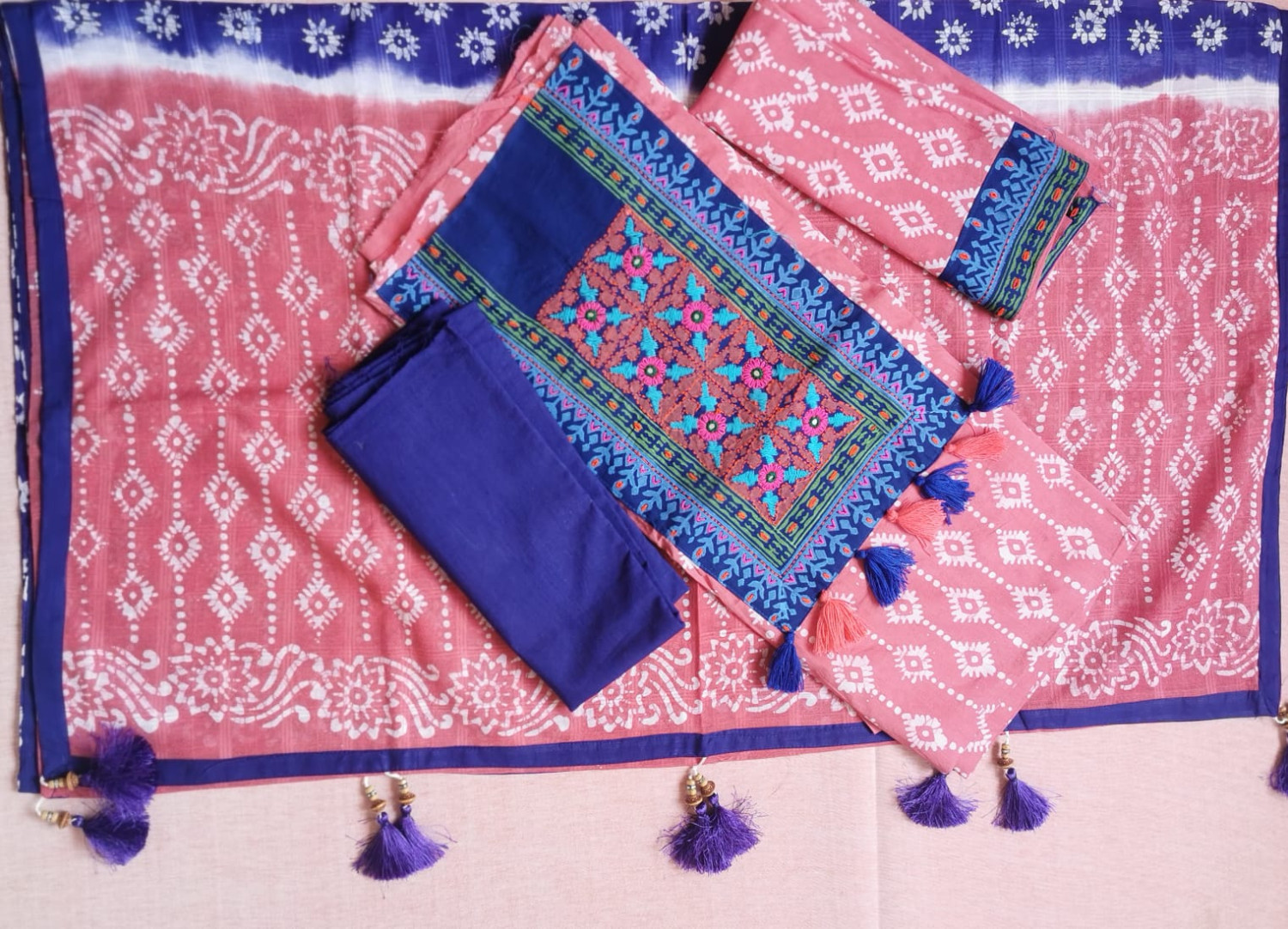 Vegetable Dye Yoke Batik Three Piece