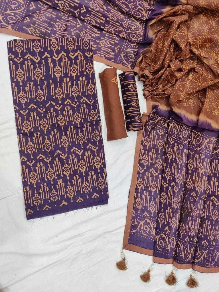 Vegetable Dye Batik Three Piece