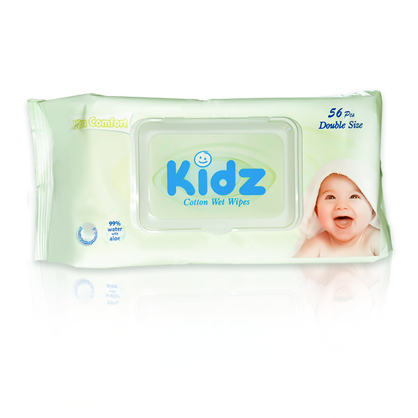 Cotton Wet Wipes (56Pcs)