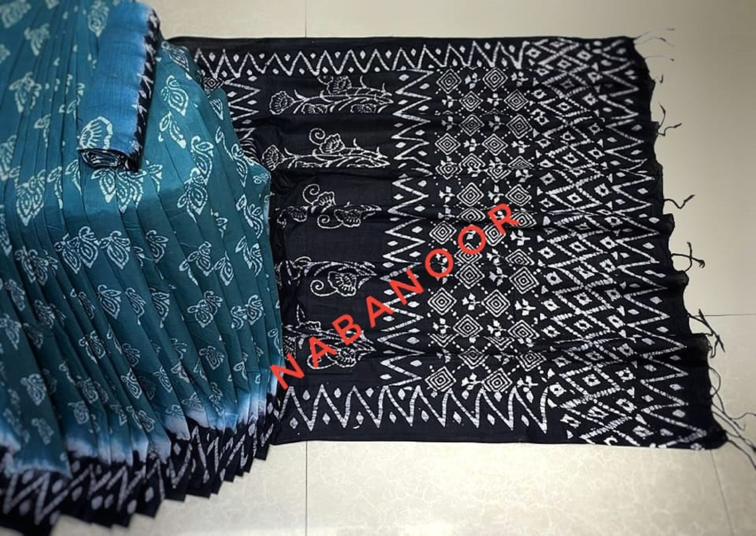 Vegetable Dye Batik Saree with Blouse Piece