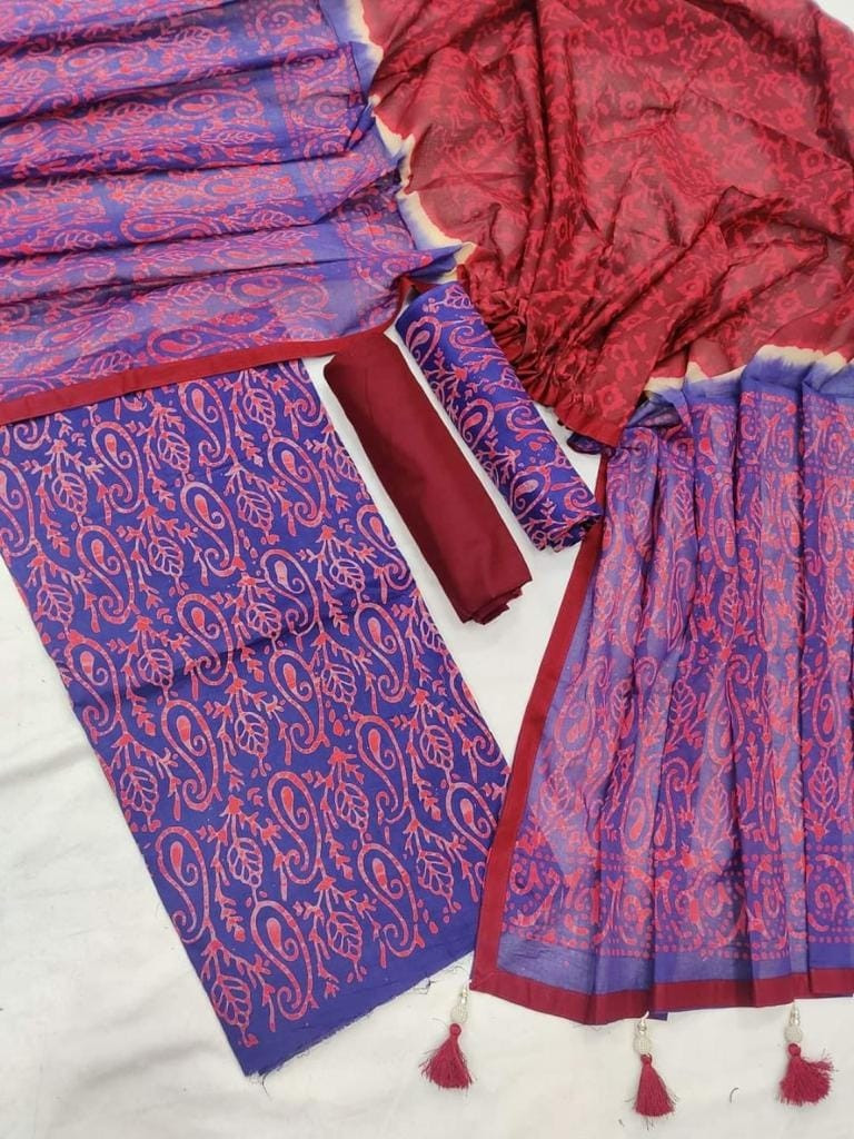 Vegetable Dye Batik Three Piece