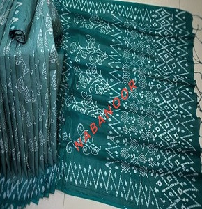 Vegetable Dye Batik Saree with Blouse Piece