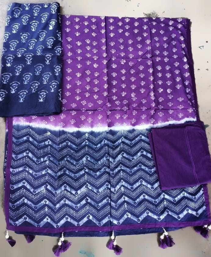 Vegetable Dye Batik Three Piece