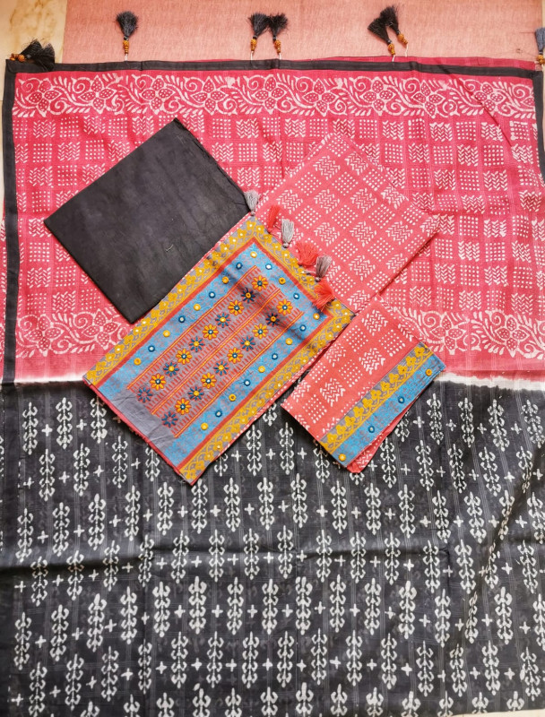 Vegetable Dye Yoke Batik Three Piece